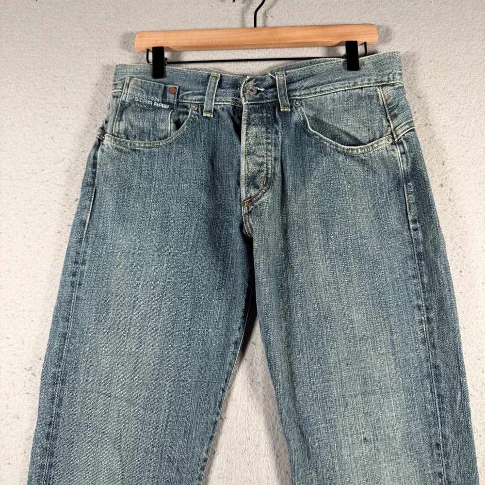 G-Star Raw S.C. Ruger Straight‎ Mens Blue Denim Jeans 32x32 5724.100.087